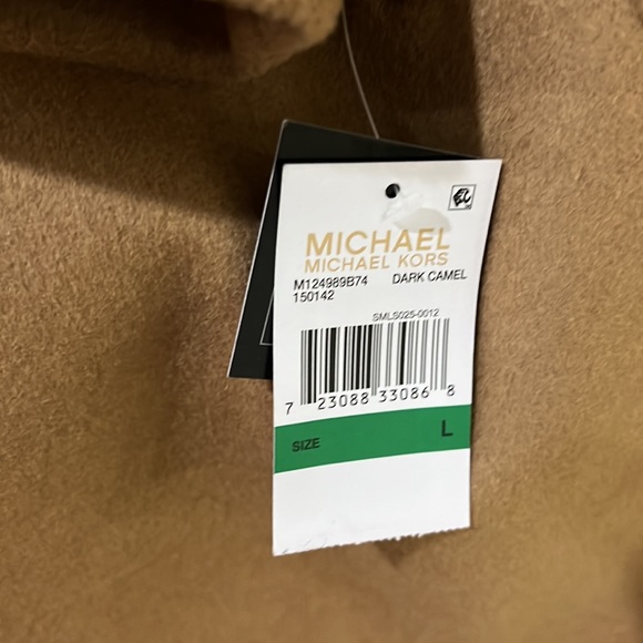 Brand New Michael Kors Dark Camel Wool Coat - Picture 2 of 3